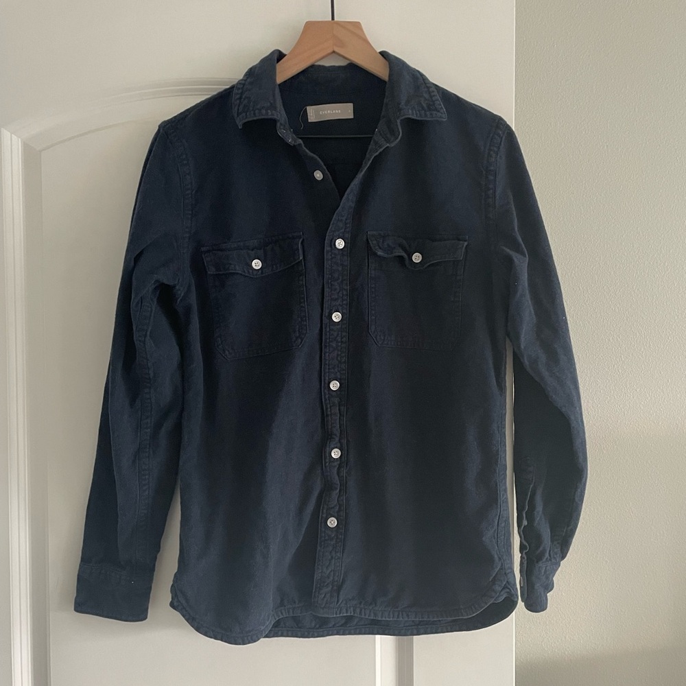 Everlane Navy Button Down Shirt